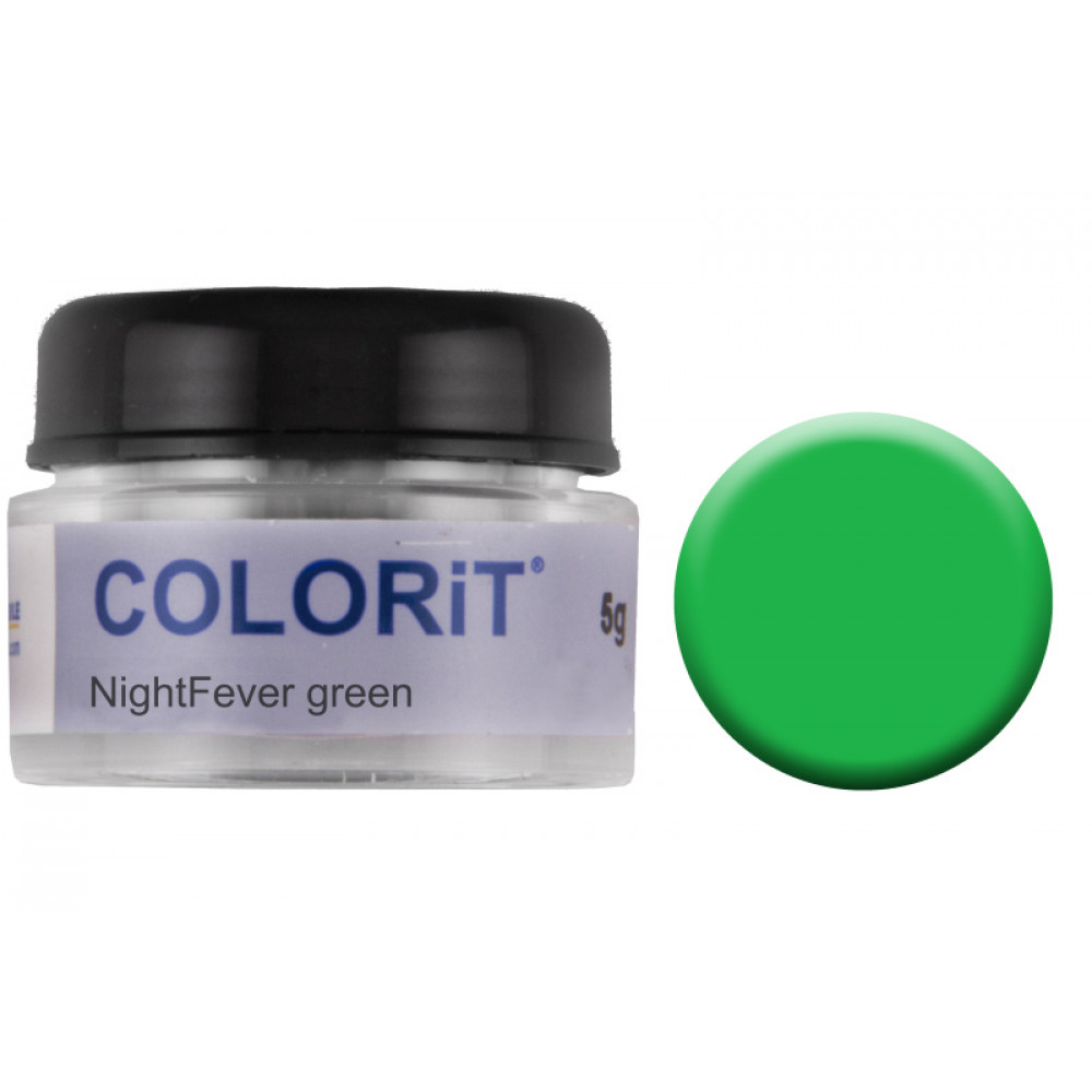 Емаль COLORIT NightFever Green неонова зелена (5 г)
