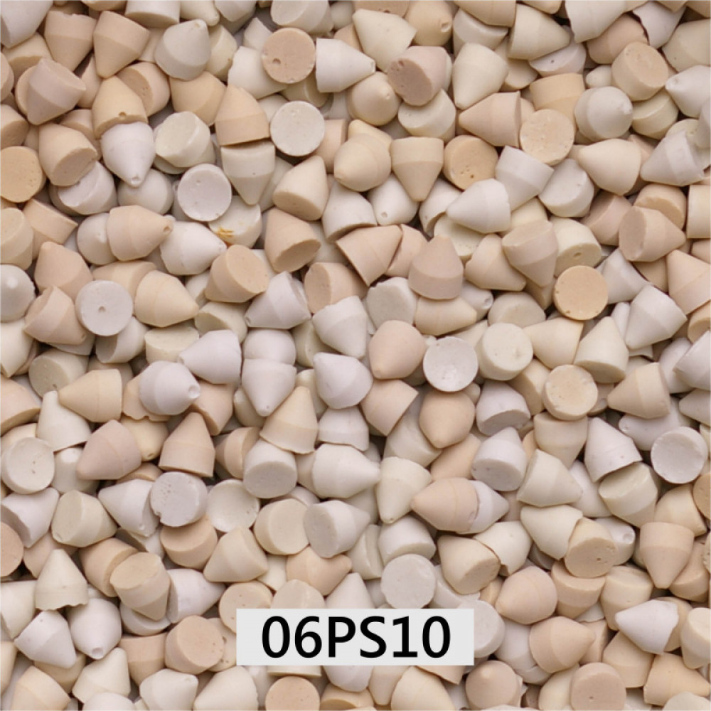 Наполнитель пластиковый белый мягкий AVALON 06PS10 (конус 10х10 мм) (1 кг)