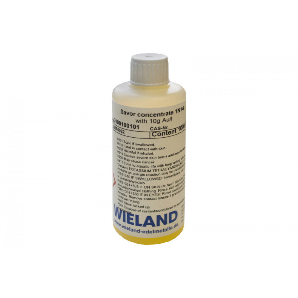 Розчин WIELAND SAVOR 1N14 світло-жовтий для ванни, 14 К (1 г, 100 мл)