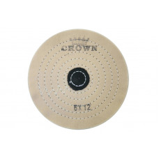 Коло муслінове CROWN біле d-150мм, 12 шарів (з шкір. п'ятаком)