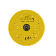 Коло муслінове CROWN жовте d-150мм, 50 шарів (з шкір. п'ятаком)